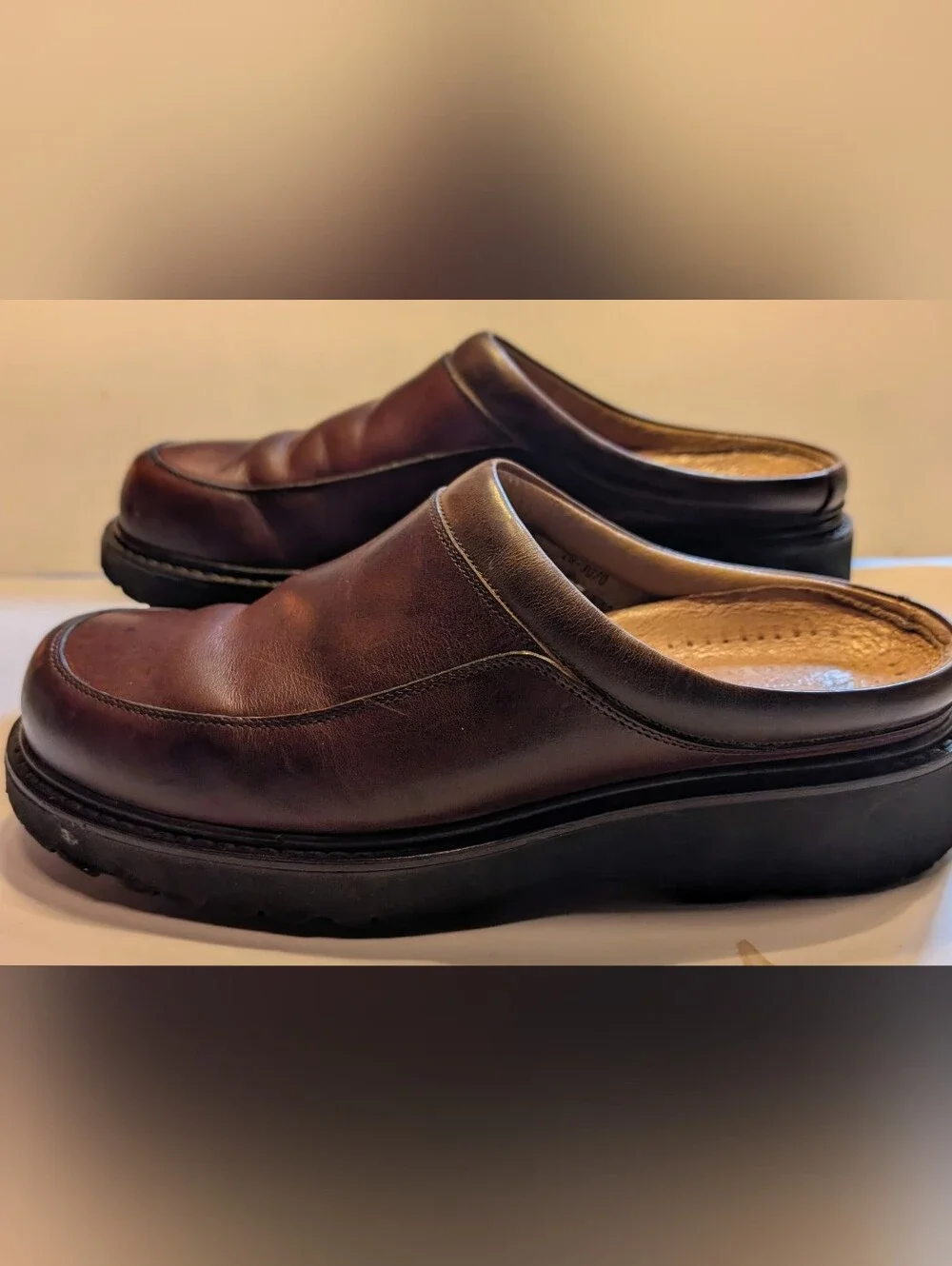 Johnson & Murphy Leather Mules/Clogs Men's 9